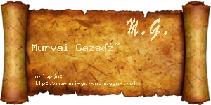 Murvai Gazsó névjegykártya